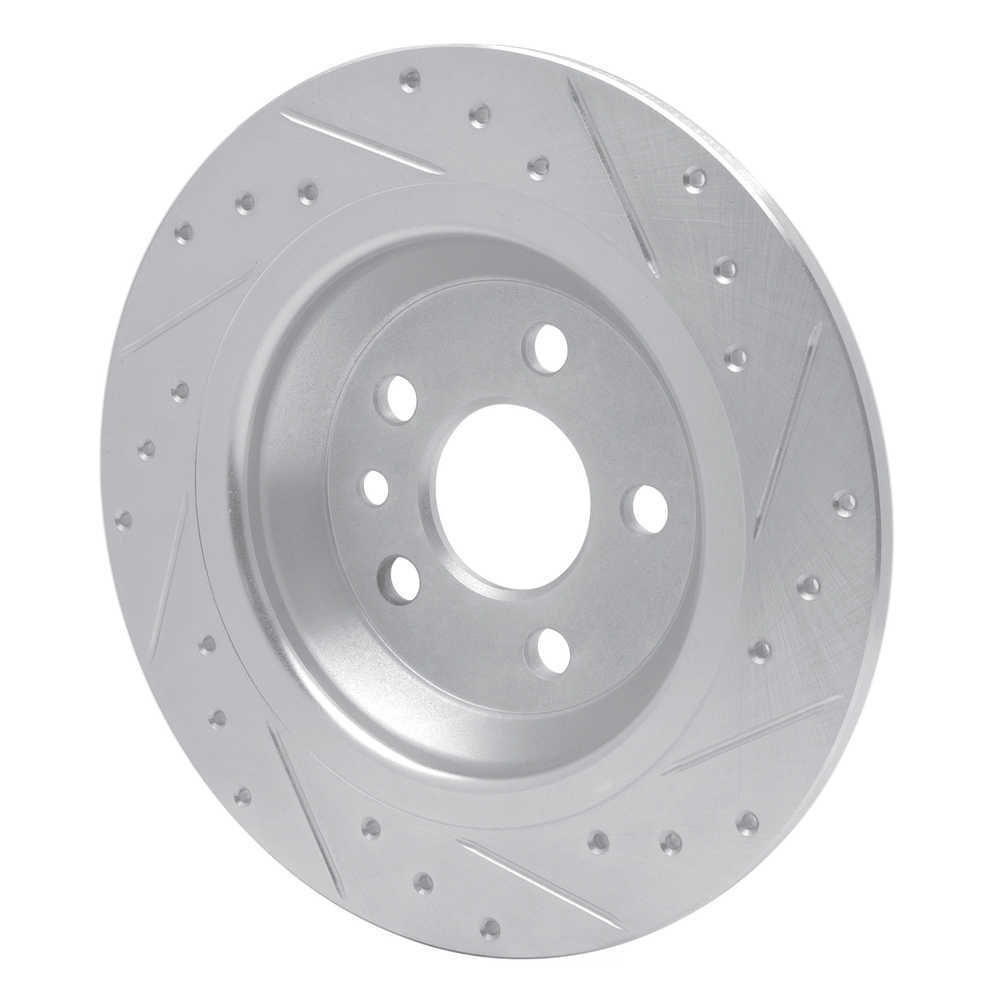 Dynamic Friction Company 631-27035L DFC Brake Rotor - Drilled And Slotted - Silver