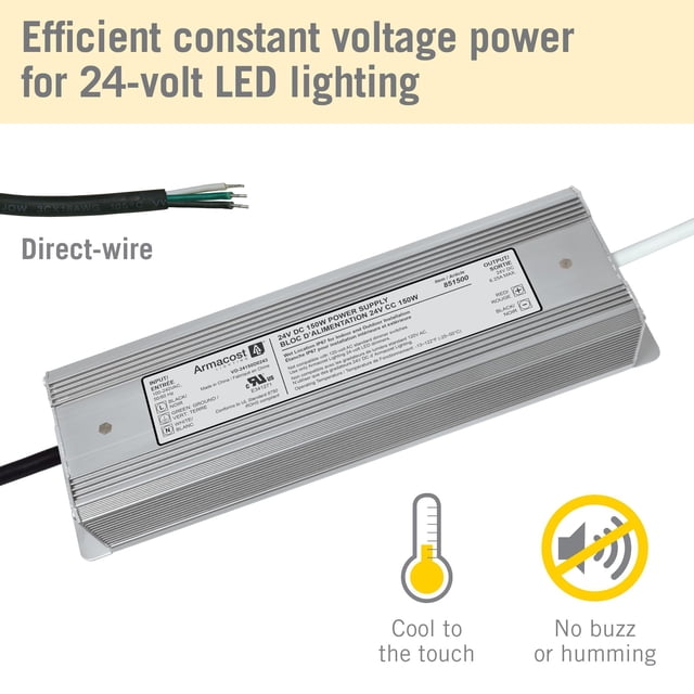 Armacost Lighting 851500 150 Watts, Alimentation 24V DC LED, Argent