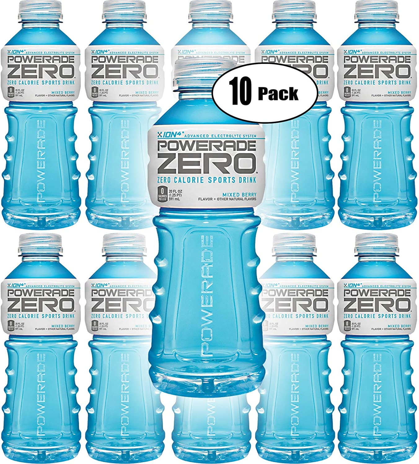 Powerade Zero Blue Mixed Berry, Zero Calorie Sports Drink, 20oz (Pack