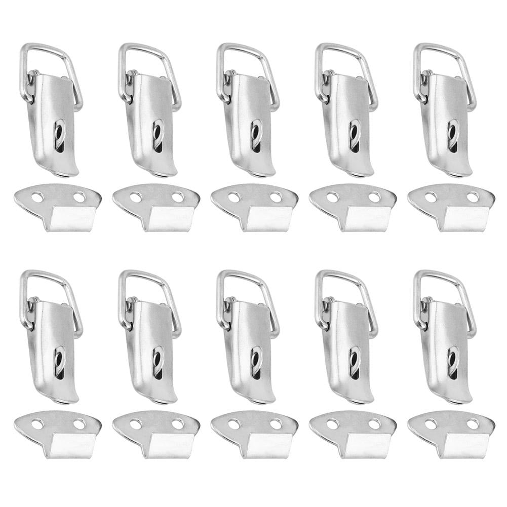 Tebru 10pcs Spring Hasp Lock Buckle Chest Box Suitcase Toggle Latch
