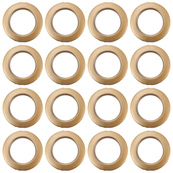 RUNROTOO 80Pcs Golden Plastic Curtain Grommets for Home Use with Strong Bearing Capacity