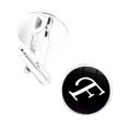 thumbnail image 3 of Maoww 1 Pair Men's Letter Cufflink Wedding Formal Initial Alphabet Stainless Steel Cufflink, Letter F, 3 of 7