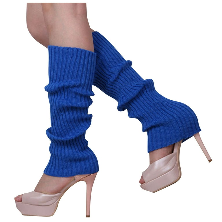 Womens Leg Warmers Neon Knitted