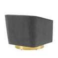 thumbnail image 6 of Modway Twist Accent Lounge Performance Velvet Swivel Chair in Gold Charcoal, 6 of 8