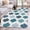 Blue, variant on Green Geometric 6ft Round Rugs, Vintage Moroccan Rhombic Bohemia Gray Washable Non-Slip Area Rugs for Living Room Bedroom Kitchen, Soft Low Pile Dining Room Kicthen Circle Carpet, Indoor Floor Rug