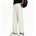 thumbnail image 2 of Men Microfiber Wrinkle Free Pleated Dress Pants Expandable Stretch Waist S-XL（1 piece）, 2 of 7