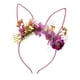 thumbnail image 5 of Diadema con orejas de conejo de Pascua, diadema con flores, accesorio para disfraz Rosado y morado, 5 of 9