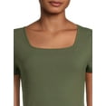 thumbnail image 3 of Time and Tru Women's Square Neck Rib Top, 2-Pack, Sizes XS-XXXL, 3 of 5
