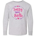 thumbnail image 3 of Inktastic Sassy Since Birth, Arrows, Hearts - Pink Purple Long Sleeve Youth T-Shirt, 3 of 5