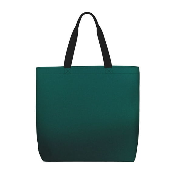 Defioc Dark teal green Pattern Tote Bag for Women,Large Capacity Tote Bag with Zipper Casual Shoulder Handbags Shopping Bag