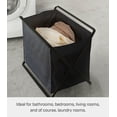 thumbnail image 6 of Yamazaki Home Folding Storage Bin, Black, Steel, 8.5 gallon, 32 liters, Supports 22 pounds, Collapsible, Handles, No Assembly, 6 of 7