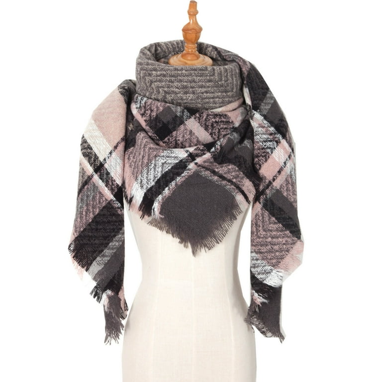 Plaid Winter Wedding Wraps KmaiSchai Hat Scarf And Glove Set For