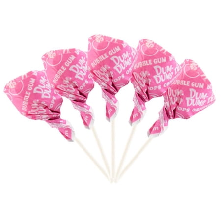 75 Pink Dum Dums Lollipops - Bubble Gum Flavor