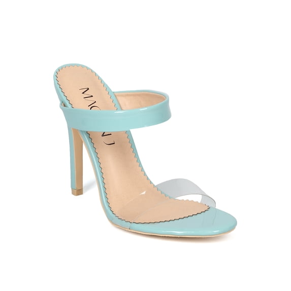 New Women Mackin J 213-62 Patent PU Perspex Double Band Stiletto Sandal