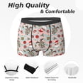 thumbnail image 2 of Men's Boxer Briefs, Quirky Santa Reindeer Retro Wave Soft Comfy Mens Underwear Boxer Briefs Breathable With Widen Waist, 2 of 7