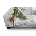 thumbnail image 3 of Letter a Soft Flannel Fleece Blanket, First Letter of the Alphabet Natural Construction Green Leaves Butterflies, Cozy Plush for Indoor and Outdoor Use, 50" x 70", Green Multicolor, by Ambesonne, 3 of 6