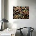 thumbnail image 3 of ONETECH Large Abstract Gear Wheel Canvas Wall Art Industrial Steampunk Mechanical Teamwork Gift for Bedroom Home Office Cafe Bar Decor Ready to Hang, 3 of 4