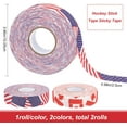 thumbnail image 3 of 2 Styles 27 Yards Hockey Stick Tape Camo Grip Tape Ice Hockey StickTape Badminton Handle Tape Self-Adhesive Tape for Hockey Squash Racket Bike Grip Handlebar(Flag Color), 3 of 6