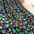 thumbnail image 3 of Colorful Cartoon Dinosaurs with ColorBlocks Pattern Blanket,Comfortable Soft Lamb Wool Throw Blanket,All Season,Warm Lightweight Blankets for Sofa Bed Couch Living Room Chair,60"x80", 3 of 4