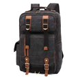 thumbnail image 2 of KAUKKO Sac à Dos de Voyage Extérieur pour Hommes Randonnée Camping Sac à Dos en Toile (Toile Noir), 2 of 5