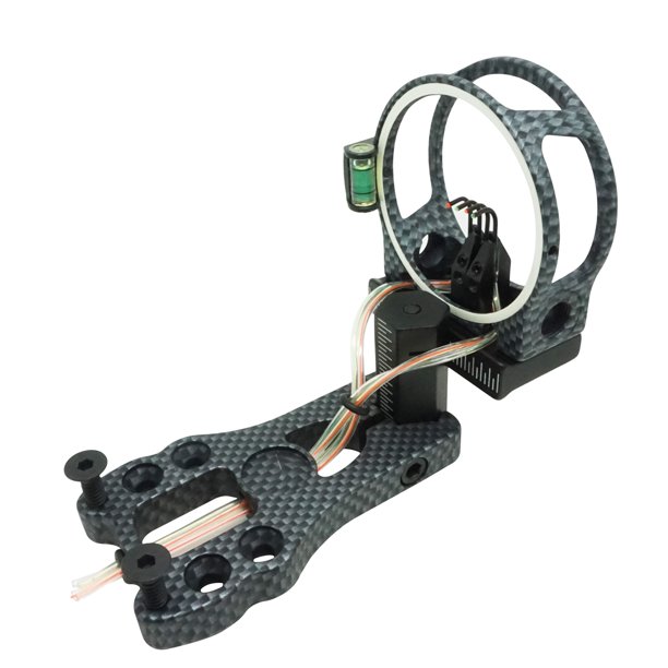 Safari Choice Archery 4Pin Fiber Optic 0.019" Bow Sight, Carbon