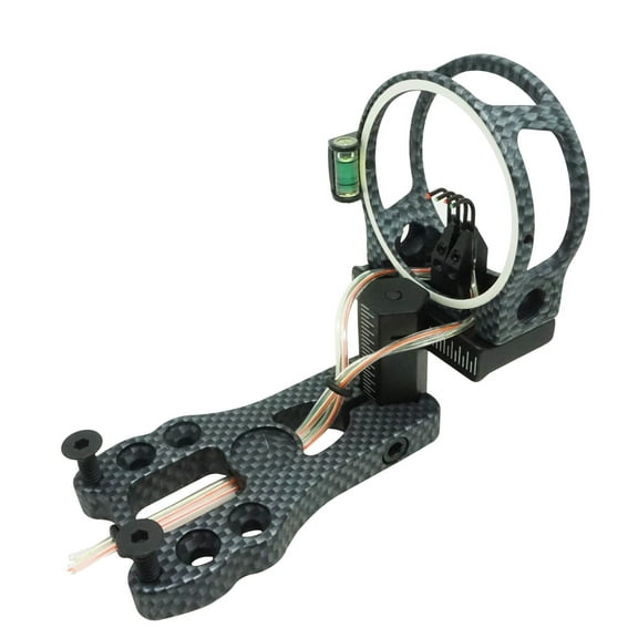 Safari Choice Archery 4-Pin Fiber Optic 0.019" Bow Sight, Carbon