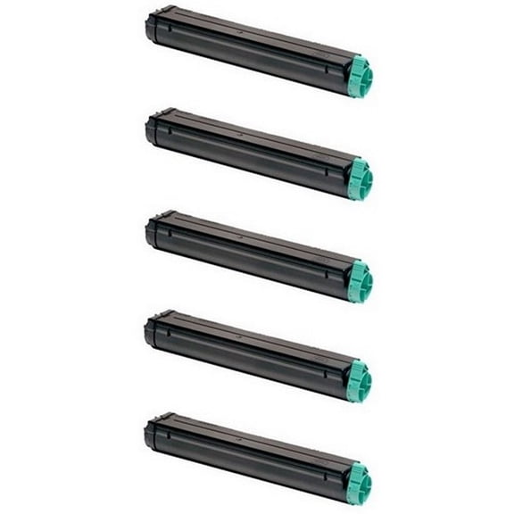 PrinterDash Compatible Replacement for OKI01101202_5PK - Black