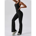 thumbnail image 3 of Lucakuins Mono de entrenamiento para mujer, sin mangas, cuello en U, sin espalda, hueco, sólido, delgado, mono de yoga Lucakuins  moda, 3 of 6