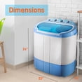 thumbnail image 2 of Pyle 2 in 1 Portable Compact Mini Top Load Washing Machine and Spin Dryer Unit, 2 of 5