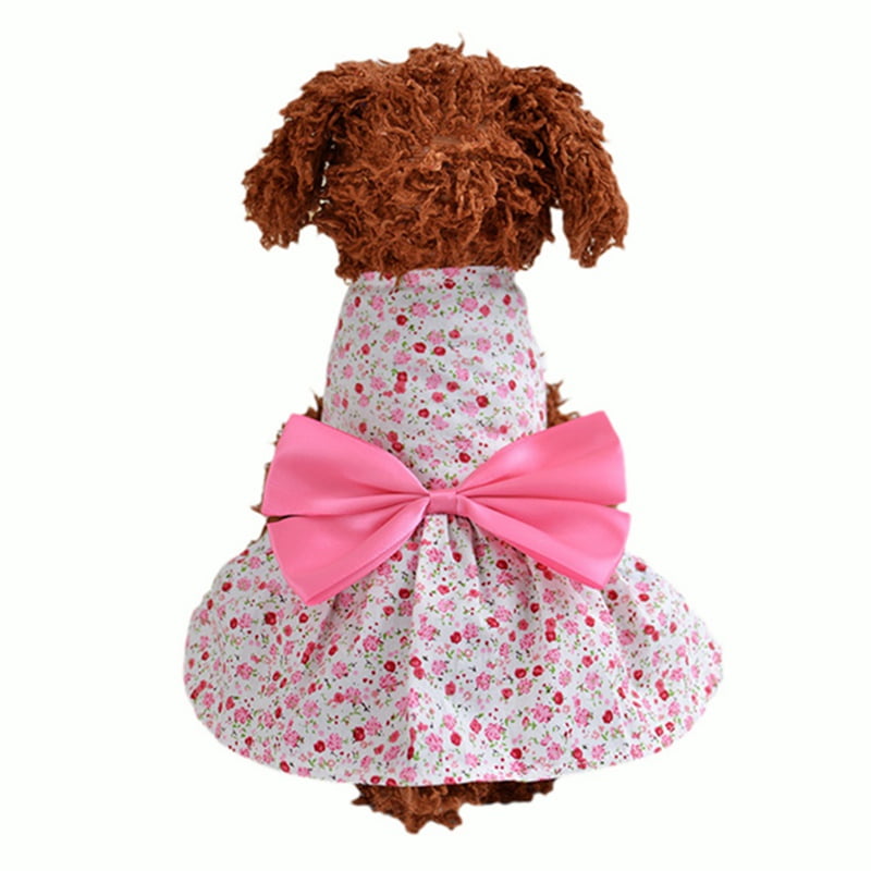 Lovely Floral Bow Pet Dog Dress For Small Dogs Summer Chihuahua Pug lovely-floral-bow-pet-dog-dress-for-small-dogs-summer-chihuahua-pug