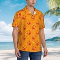 thumbnail image 3 of Fotbe Red Crab Camisa Hawaiana para Hombre Unisex – Camisa Casual de Verano con Botones de Manga Corta de Algodón y Lino,3X-Large, 3 of 7