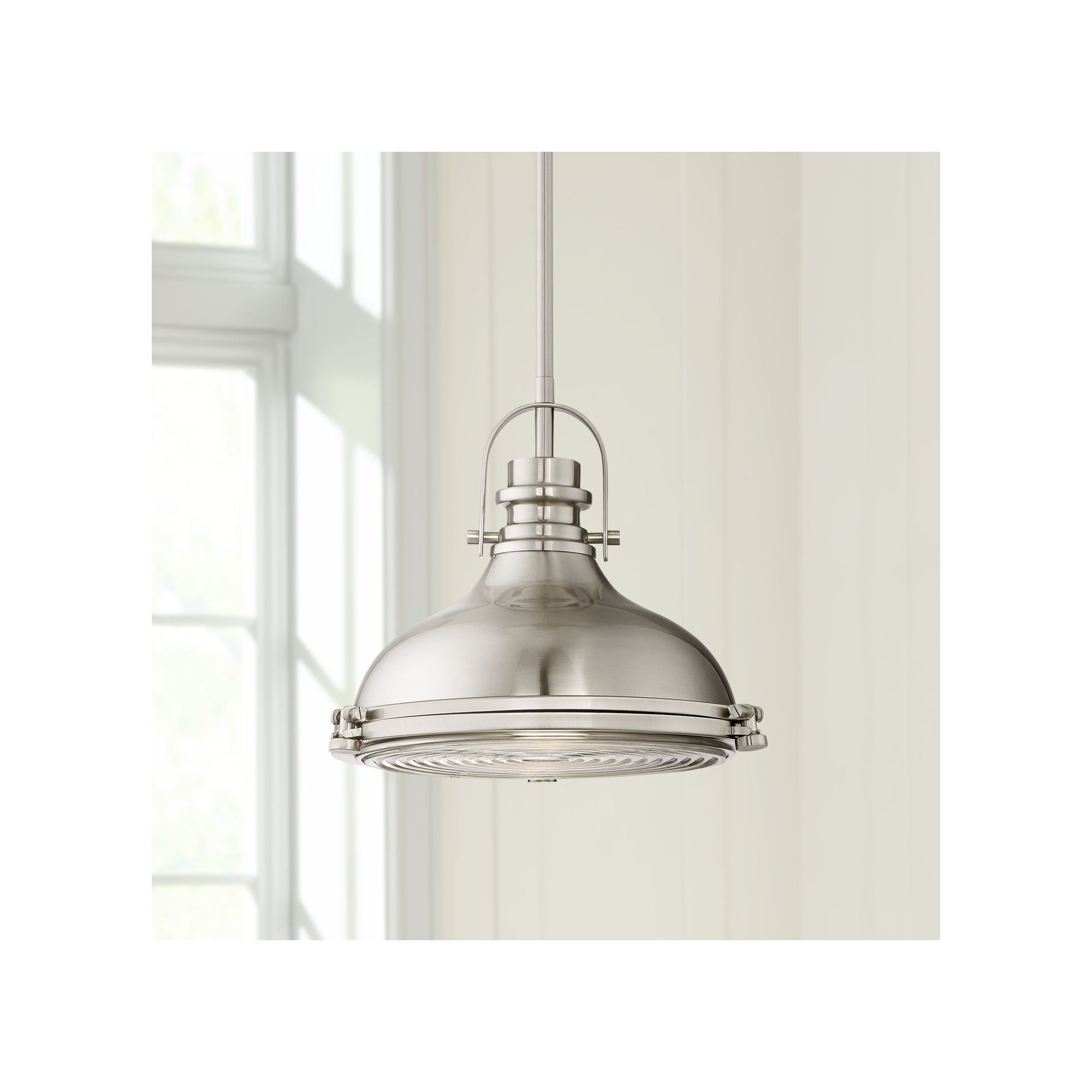 Possini Euro Design Brushed Nickel Dome Mini Pendant Light 11 1/2