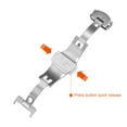 thumbnail image 4 of Push Button Folding Deployment Clasp Solid Steel Buckle for 14mm Leather Watch Strap, Silver Tone, 4 of 5
