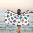 thumbnail image 2 of DouZhe Quick Dry Beach Towel, Super Absorbent Cartoon Gremlin Cyclops Monsters Pattern Bath Travel Towels, 27.5"x55", 2 of 7
