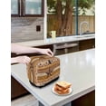 thumbnail image 3 of Western Texas Star Vintage Toaster Cover 4 Slice, Large Kitchen Appliance Covers, Retro Farmhouse Yellow Brown Wooden Toaster Oven Cover with Loop, Bread Machine Cover Polyester Dust Cover Protection, 3 of 4