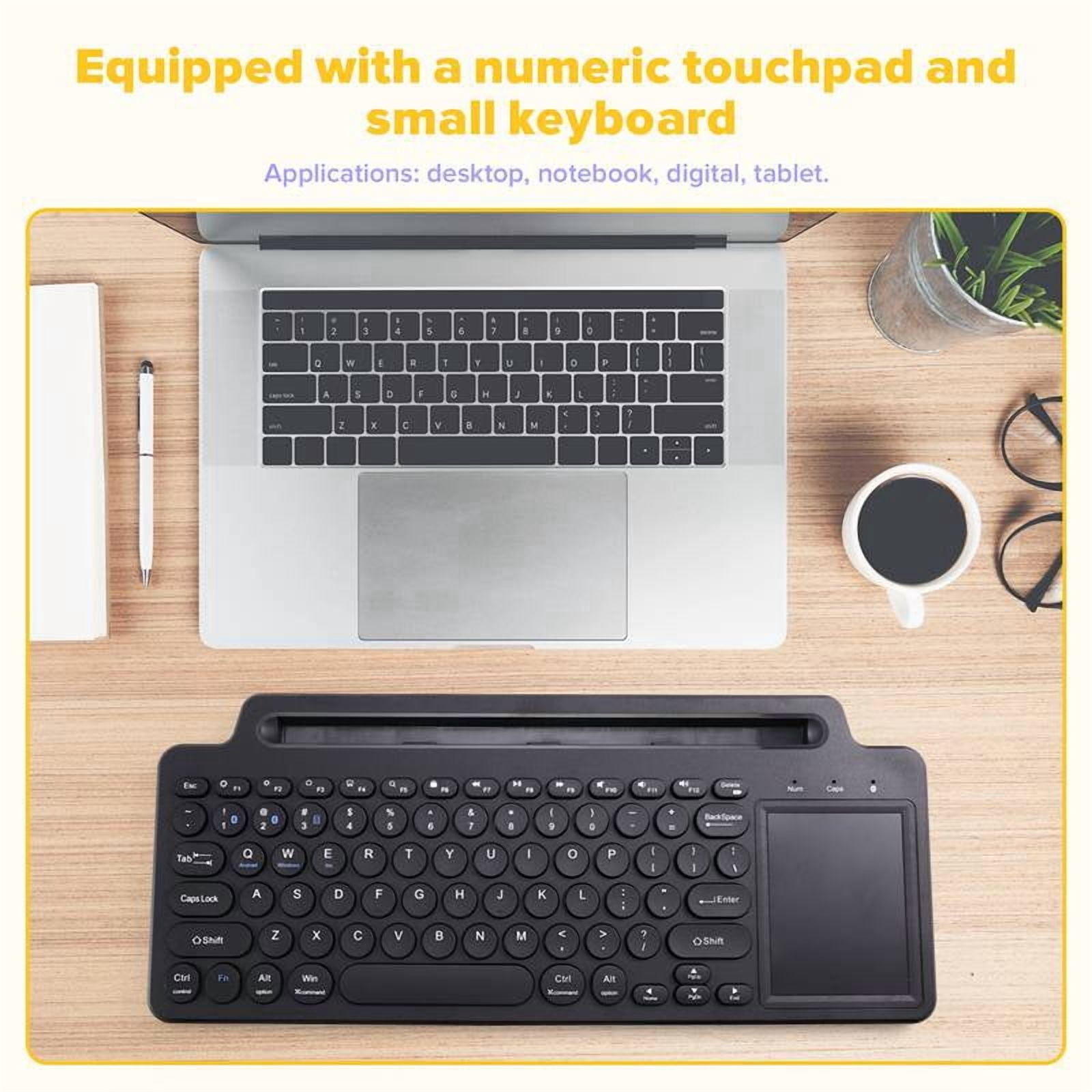 2.4G Wireless Bluetooth Keyboard with Number Touchpad Mouse Card Slot Numeric Keypad for Android IOS Desktop Laptop PC