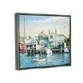 thumbnail image 5 of Stupell Industries Relaxing Boats Floating Harbor Marina Ocean Town Photograph Luster Gray Floating Framed Canvas Print Wall Art, Design by Tom Mielko, 5 of 5