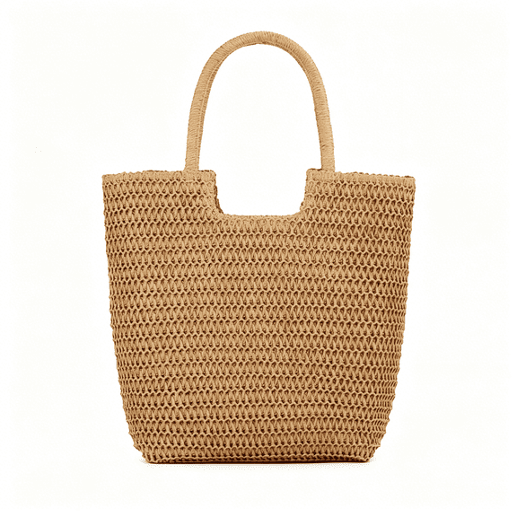 AOMRCOL Beach Bag Women Straw Tote Raffia Purse Woven Summer Shoulder Handbag Summer Handbag Boho Crochet Travel Vacation