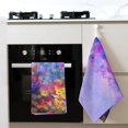 thumbnail image 4 of Sikiie Colorful Purple Cosmos Flower Waffle Weave Kitchen Dish Cloth,Super Absorbent Kitchen Dish Towels 16*26 Inches for Dish Rags Washing Dishes, Drying Dishes, 4 of 7