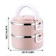 thumbnail image 2 of Toystoory Fiambrera aislada Contenedor de alimentos apilable de acero inoxidable Fiambrera grande para niños adultos a prueba de fugas, rosa, de Mostrada Rosado 2 capas, 2 of 6