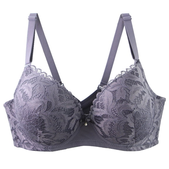 Rciityk Lace Bras for Women Underwire Push Up T-Shirt Bra Comfortable Support Gathered Bra Plus Size Convertible Straps Daily Bras