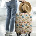 thumbnail image 2 of Cartoon Construction Vehicles Stop Signs Luggage Cover Fashion Suitcase Cover Baggage Covers Fit 25-28 Inch Luggage (Go Travel), 2 of 5