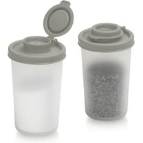 Signora Ware Salt and Pepper Shaker Set Mini Seasoning Container for Camping & Picnic, 2-Pk Gray