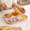 thumbnail image 2 of Divided Serving Tray,RectangularCompartment Snack Plate Portion Control Dish for Dining Table Picnic Camping, 2 of 7
