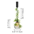 thumbnail image 3 of FSLiving Adjustable Height Halo Track Light Pendants, H-Type Track Mount Black Diamond Cage Vintage Style, E26 Socket Track Mount for Kitchen Island Sloped Ceiling Artflower (Eucalyptus) - 1 Light, 3 of 5