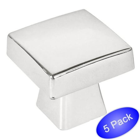 - Cosmas 5233CH Polished Chrome Contemporary Square Cabinet Knob - 5 Pack