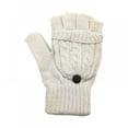 thumbnail image 7 of Winter Knitted Convertible Fingerless Gloves Wool Mittens Warm Mitten Glove for Women and Men, 7 of 7
