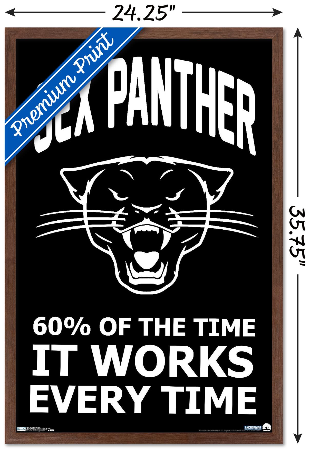 Anchorman - Panther Wall Poster, 22.375" x 34", Framed