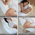 thumbnail image 4 of Pharmedoc Pregnancy Pillows, U-Shape Full Body Pillow – Air White Cover – Pregnancy Pillows for Sleeping – Body Pillows for Adults, Maternity Pillow and Pregnancy Must Haves, 4 of 7