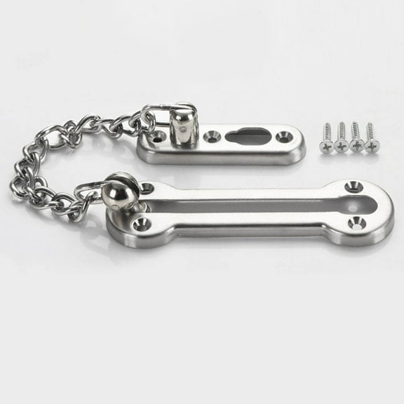 LABRIMP 1Pcs Safety Door Locks from Inside 12.9x3.7x2cm Silver Stainless Steel for Front Door Security